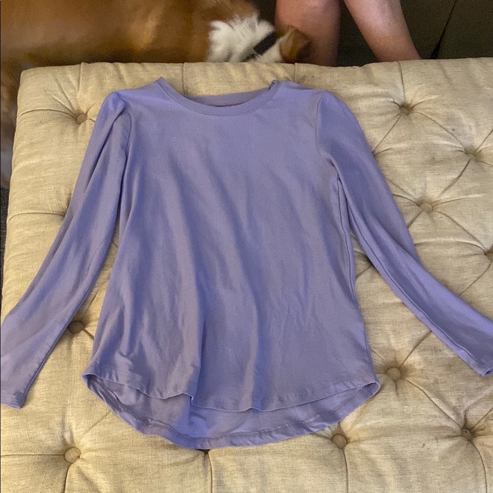 Pink Rose Lavender Long Sleeve Blouse